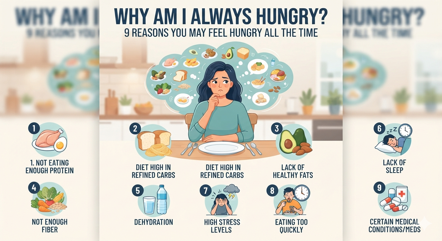 Why Am I Always Hungry? 9 Reasons You May Feel Hungry All the Time